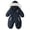 Navy, variant on Toddler Kids Boys Girls Polar Snowsuit Romper with Hood Boys Girls Winter Thicken Hooded Coat Snowsuit Windproof Warm Jumpsuit Outwear Snow Wear Jacket for Kids 2-3 Years