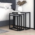thumbnail image 4 of Ensemble de 3 tables d’appoint modernes en MDF et en fer, noir, 4 of 7