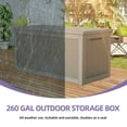 thumbnail image 4 of Uforic XXL 260 Gal Large Deck Box, Outdoor Rattan Storage Box, Waterproof & Lockable ,Light Brown, 4 of 9
