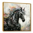 thumbnail image 2 of Designart "Simplified Galloping Horse II" Unicorns Floater Framed Canvas Wall Art, 2 of 5