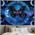 thumbnail image 2 of WYYP Butterfly Tapestry Glow in the Dark Black and White UV Reactive Galaxy Neon Large Tapestries Mandala Boho Sun and Moon Space Flower Weed Aesthetic Posters Wall Hanging for Men Women 40x60inch, 2 of 6