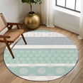 thumbnail image 2 of Round Rug 7Ft Washable Non-Slip, Farm Fruits Circle Area Rugs for Living Room Bedroom, Watermelon Lemons Peach Green Grey Striped Indoor Floor Mats Carpet Runner for Home Decor Aesthetic, 2 of 8