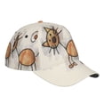 thumbnail image 3 of Fotbe Brown Cat Cartoon Baseball Cap, Brown Cat Cartoon Print Dad Hat,Outdoor Hat,Adjustable Sports Cap, Perfect For Activities, 3 of 9