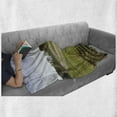 thumbnail image 6 of Farmland Soft Flannel Fleece Throw Blanket, Long Photo of Flowing Fence of Country House in Rural Grassland Ranch Pastoral, Cozy Plush for Indoor and Outdoor Use, 60" x 80", Multicolor, by Ambesonne, 6 of 6