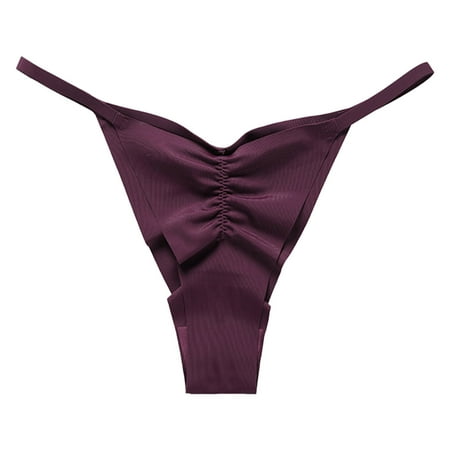 

BSDHBS Women s Panties Womens Pure Cotton Large Size Fold Ice Silk Breathable Thin Strap Low Waist Briefs Gray Size M