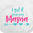 thumbnail image 4 of Inktastic I Got It from My Mama, Mom, Mother, Arrow, Hearts Boys or Girls Baby Bib, 4 of 4