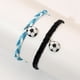 thumbnail image 2 of 2pcs/set Pulseras De Encanto De Fútbol Ajustables Negras Y Azules Para Favores De Fútbol Hilo De Cera Hecho A Mano Regalo Para Mejores Amigos Accesorios Para Niños, 2 of 3