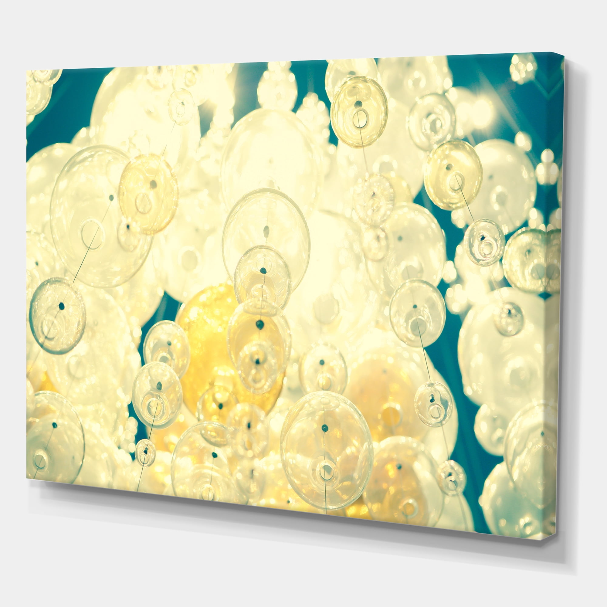 Designart ' Chandelier In The Form of Balls Abstract Art II ' Modern Canvas Wall Art Print