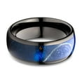 thumbnail image 2 of Azure Wedding Ring,Black Tungsten Ring,Engagement Ring,Tungsten Carbide Ring,8mm Wedding Ring,Blue Azure Ribng, 2 of 4