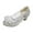 Silver, variant on Ccpelsie Girls Dress Shoes Mary Jane Wedding Flower Bridesmaids Heels Glitter Princess Shoes for Kids Toddler(Blue,12)