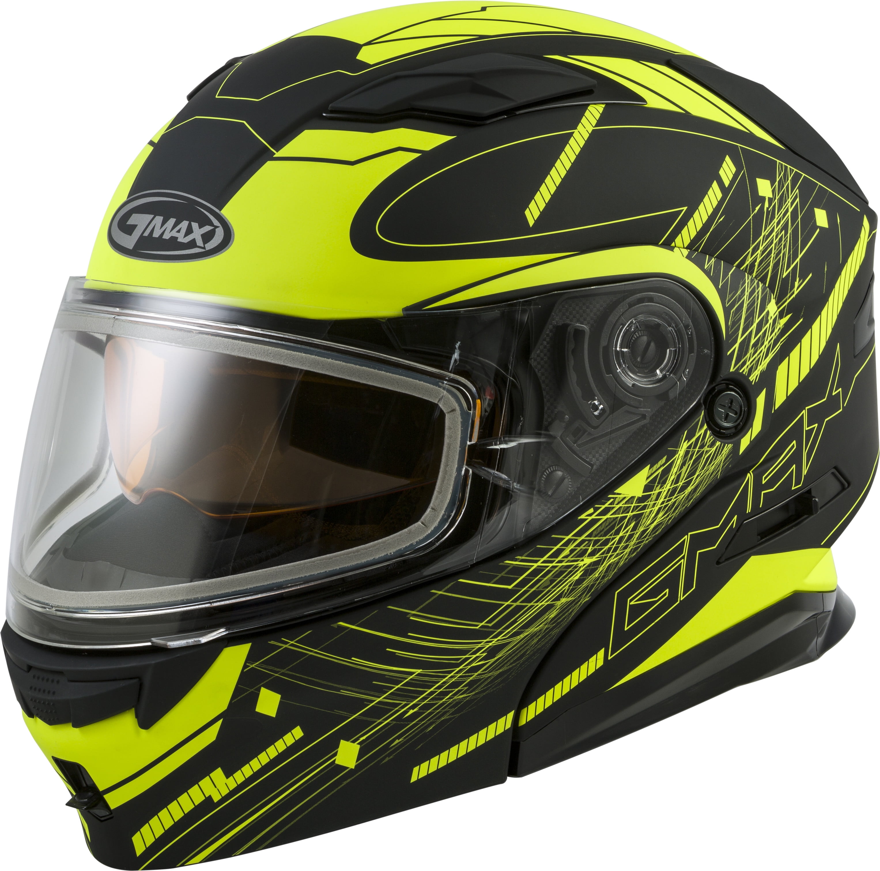 Gmax Md 01 Wired Modular Snow Helmet Black Yellow Walmart Com