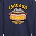 thumbnail image 3 of Instant Message - Chicago Hot Dog Skyline  - Toddler & Youth Long Sleeve Graphic T-Shirt, 3 of 6