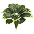 thumbnail image 2 of Nearly Natural Variegated Hosta Artificial Plant (Set of 6) in Green, 2 of 2