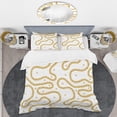 thumbnail image 2 of Designart 'Golden Chain Necklace' Mid-Century Modern Duvet Cover Set, 2 of 4