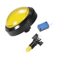 thumbnail image 3 of Juego Botón de Presión 98mm Redondo Interruptor de Botón Iluminado LED 12V con Microinterruptor para Videojuegos Arcade Amarillo 1 pieza, 3 of 5
