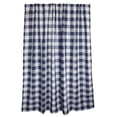 thumbnail image 2 of Poplin Buffalo Checkered Window Curtain 56 Inch Wide Navy and White, 2 of 2