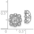 thumbnail image 3 of 14K White Gold Fancy Diamond Earring Jackets (10 X 10) Made In India ejm5329-010-wa, 3 of 5