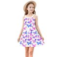 thumbnail image 5 of Cethrio Girl's Summer Dresses, Printed A-Line Sleeveless Casual Dresses Holiday Dresses Multicolor Size 5-6T, 5 of 7