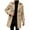 Khaki, variant on Winter Coats for Men,Classic British Style Anorak Coat Double Lapel Outerwear Jacket for Gentlemen Casual and formal Wear Durable Fabric,Size:3XL