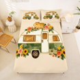 thumbnail image 5 of Manfei Kawaii Camper Queen Sheets,Lovely Capybara Print Queen Sheet Sets,Brown,4pcs,1 Flat Sheet, 1 Fitted Sheet and 2 Pillowcases, 5 of 6