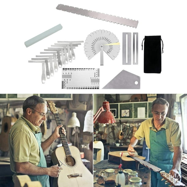 Kit d'outils de mesure de luthier de guitare Règle de cordes