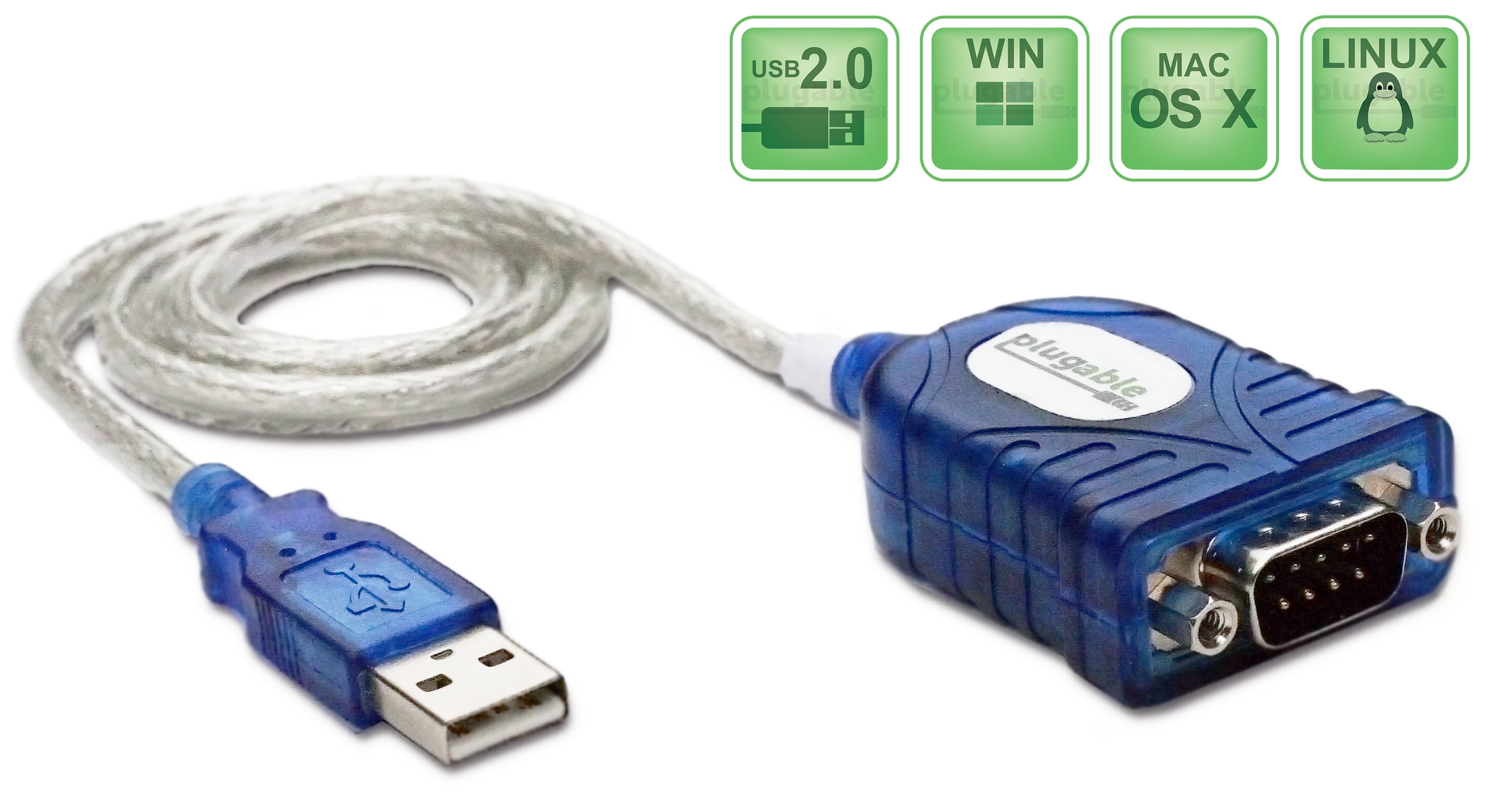 Plugable USB to Serial with Windows, Mac, Linux (RS-232\DB9 DTE Male Connector, Prolific Rev. D Chipset) - Walmart.com