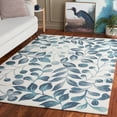 thumbnail image 2 of SAFAVIEH Jardin Quinton Leaves Area Rug, Ivory/Blue, 4' x 6', 2 of 8