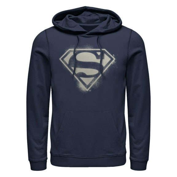Men's Superman Spray Logo  Pull Over Hoodie