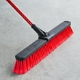 Libman 24" MultiSurface Push Broom (4 Pack) Red Black