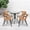Beige, variant on Set of 4 Modern PE Wicker Textured Stack Chairs, No Assembly Required Indoor Outdoor Patio Dining Chairs, Heavy Duty Rattan Stackable Bistro Seats for Backyard Cafes, Adult Large Furniture