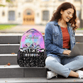 thumbnail image 7 of Jiaoprinted Personalized Cheer Backpack, Custom Name Cheerleader Casual Travel Laptop Bag for Cheer Teams, Cheerleading Gifts, Rainbow Pinks, 7 of 7