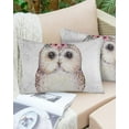 thumbnail image 6 of Cute Owl Wearing Pink Flowers Outdoor Pillow Covers Set of 2, Decorative Waterproof Throw Pillow Case, Watercolor Animal Cotton Linen Soft Cozy Cushion Pillowcases, 6 of 6