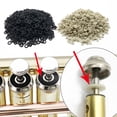thumbnail image 2 of 100 Pieces Trumpet Felt Rings Cushion Cushion Copper Instrument Replacement, 2 of 7