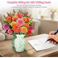 thumbnail image 7 of WaaHome Pop up Mother's Day Card Colorful Dahlia Flower Bouquet, 12 Inch Large Handmade Greeting Cards for Mom, Wife, Grandma, 3D Paper Flower Gift with Envelope & Note Tag, 7 of 7