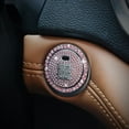thumbnail image 3 of Bling Pink Diamond Car Engine Ignition Start Button Decor Ring Crystal Sticker, 3 of 10