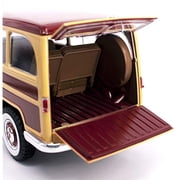 1955 Willys Jeep Station Wagon Dark Blue and White 1/18 Diecast Model Car by Road Signature