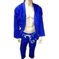 thumbnail image 4 of Woldorf USA Brazilian Jiu Jitsu Kimono Pearl Weave Gi Competition Uniform, Blue with Rip Stop Pants Size 6 A4 Pre-Shrunk, Ultra Light Weight Uniforms, 4 of 4