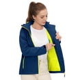 thumbnail image 5 of Little Donkey Andy Women's Waterproof Rain Jacket Breathable Stretch Windbreaker Outdoor Rain Coat & Detachable Hood Blue/Blue XS, 5 of 6