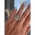 thumbnail image 2 of ESTE ORIGIN 2MM Moissanite Two-Third Pavé Wedding Ring – 0.46 Ct, Half Eternity Band in 14K White Gold for Women, 2 of 7