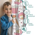 thumbnail image 3 of Blackout Kids Curtains,Pink Baseball Game Snacks Pattern Childrens Insulated Curtains Set Of 2,Bedroom Essentials,Toddler Room Decor 52"x84", 3 of 5