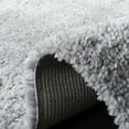 thumbnail image 6 of SAFAVIEH August Carlene Solid Plush Shag Area Rug, Silver, 3' x 5', 6 of 10