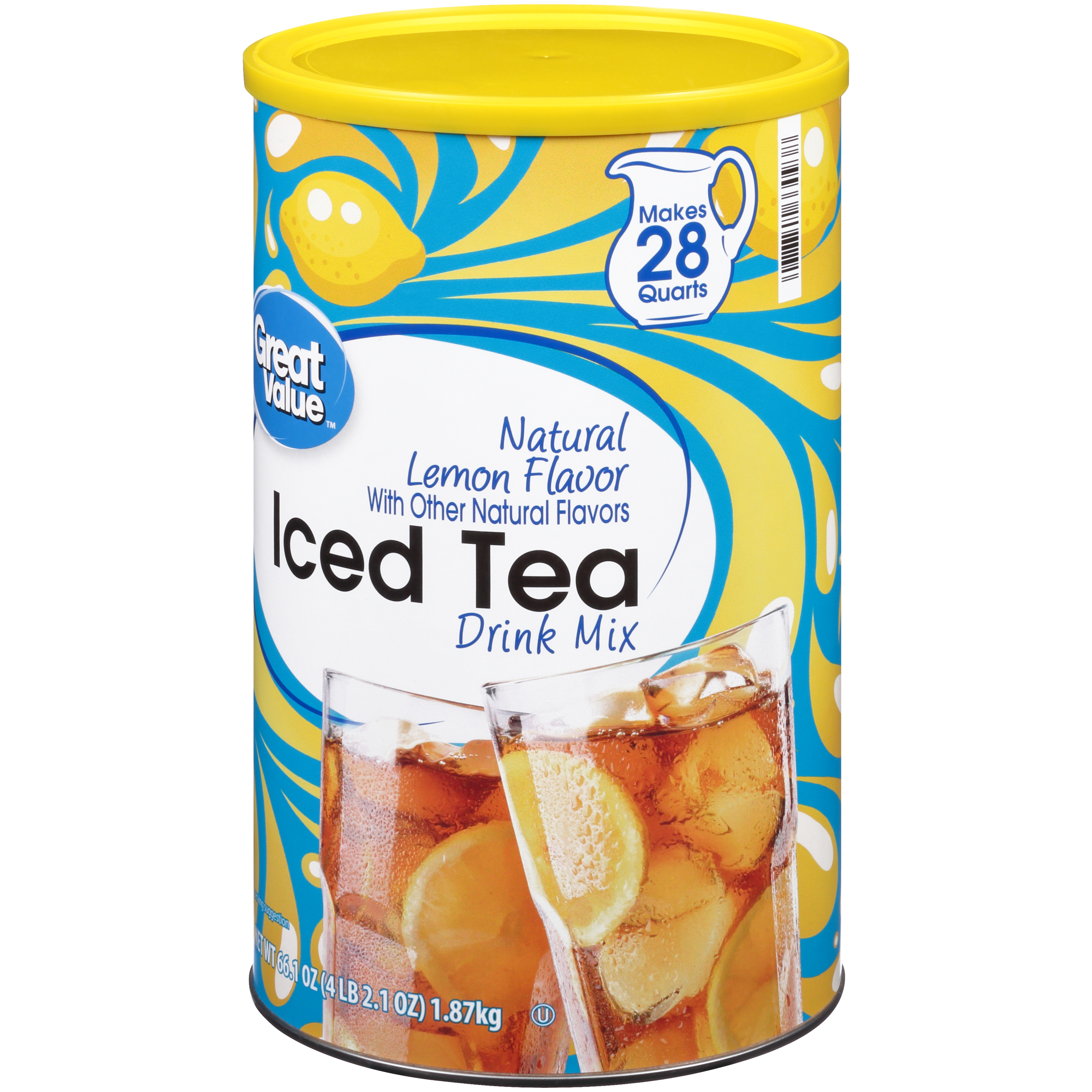 Great Value Natural Lemon Flavor Iced Tea Drink Mix, 66.1 oz - image 4 of 12
