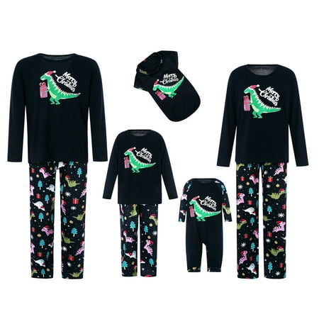

Family Matching Pyjamas Christmas Festival Dinosaur Printed Sleepwear Loungewear