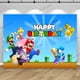thumbnail image 1 of Fondo personalizado con nombre y edad, tema de Super Mario Bros, fondo para fiesta de cumpleaños de niños y niños, pancarta para baby shower, accesorios de decoración, 1 of 5