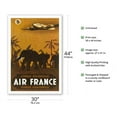 thumbnail image 2 of West Africa - Equatorial Africa - France - Elephant - Vintage Airline Travel Poster by Vincent Guerra c.1948 - Fine Art Matte Paper Print (Unframed) 30x44in, 2 of 4