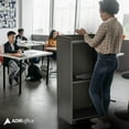 thumbnail image 6 of AdirOffice Podium with Wheels, Hostess Stand for Restaurant, Rolling Podium Stand, Black, 6 of 7