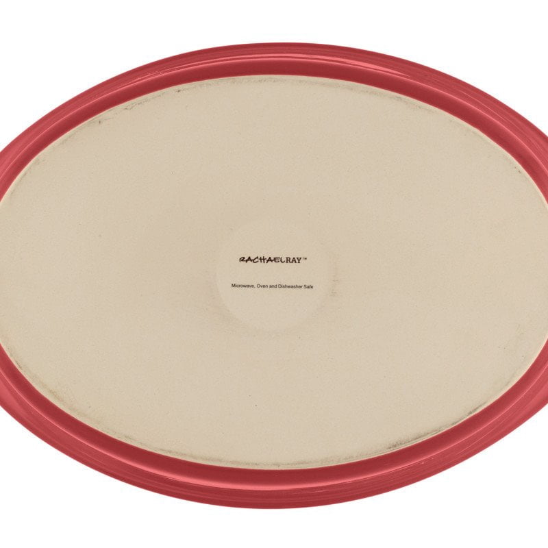 Rachael Ray 2-Piece Stoneware Bubble & Brown Baker Set, Red
