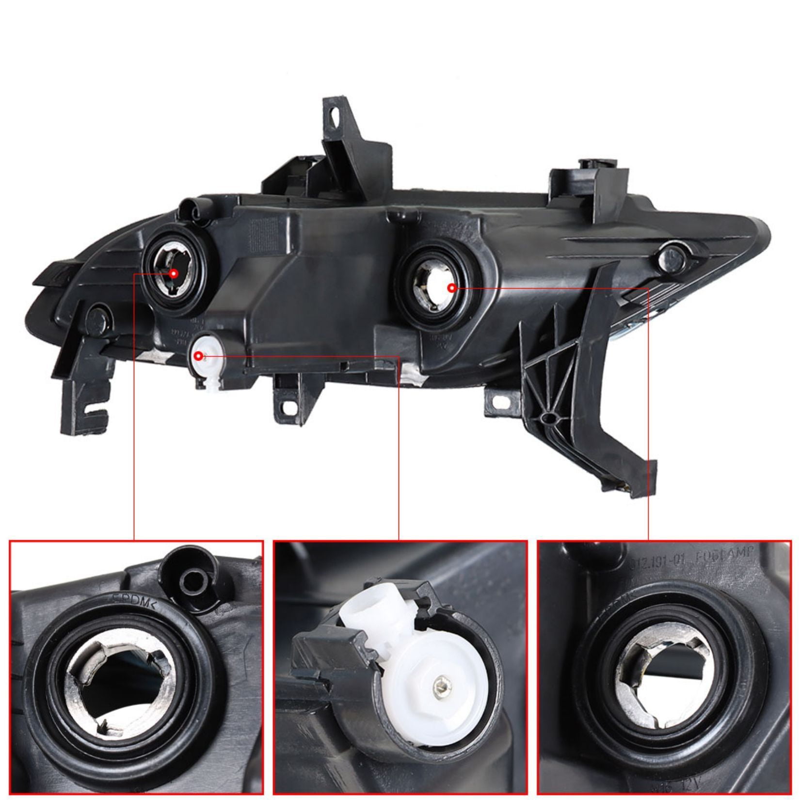 2 Pcs Fog Lights Assembly Fit for Nissan Maxima 2016, 16 Maxima Fog Lamp Housing Assembly