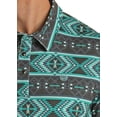 thumbnail image 2 of Panhandle Men's Southwestern Print Short Sleeve Performance Polo Shirt Turquoise   US, 2 of 2