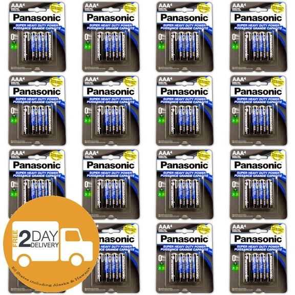 100pc Panasonic AAA Batteries Super Heavy Duty Power Carbon Zinc Triple A Battery 1.5v